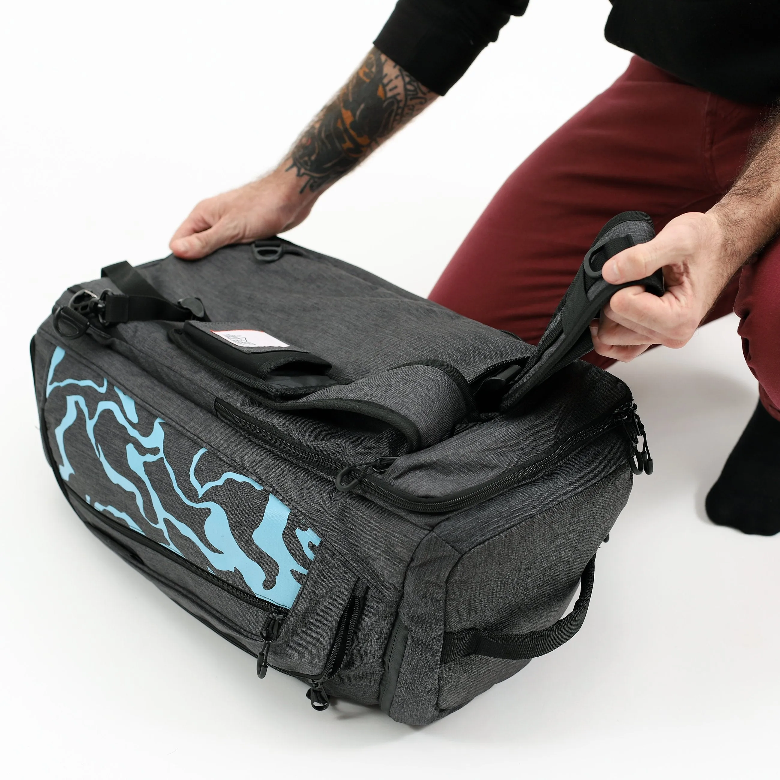 93brand "Construct" Convertible Gear Bag (Duffel/Backpack Hybrid)