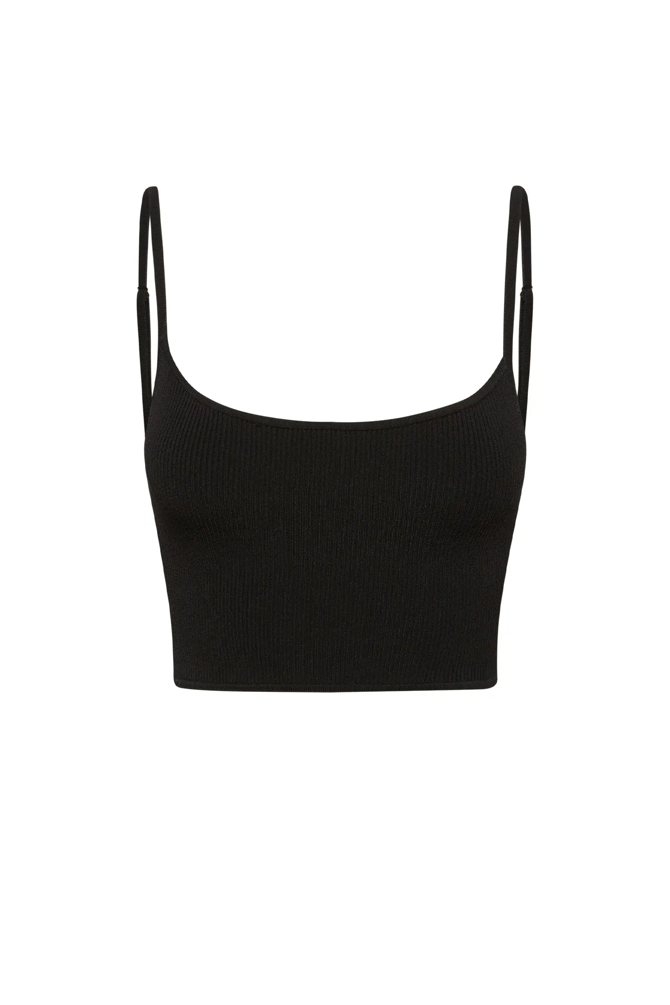 Beverly Hills Knitwear Top - Black Rib