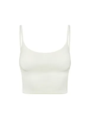 Beverly Hills Knitwear Top - White Rib