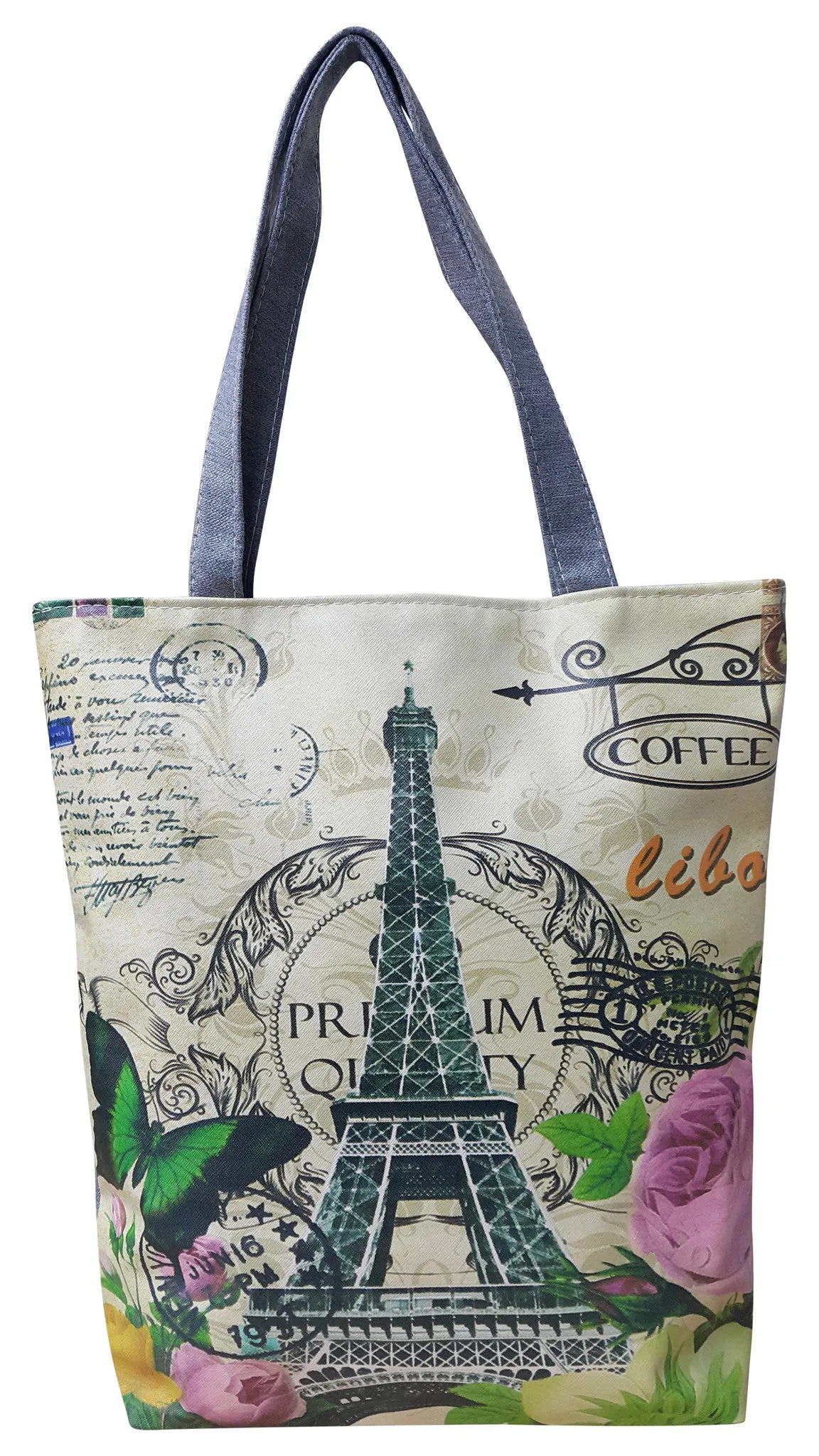 Canvas Designer Print Shoulder Bag