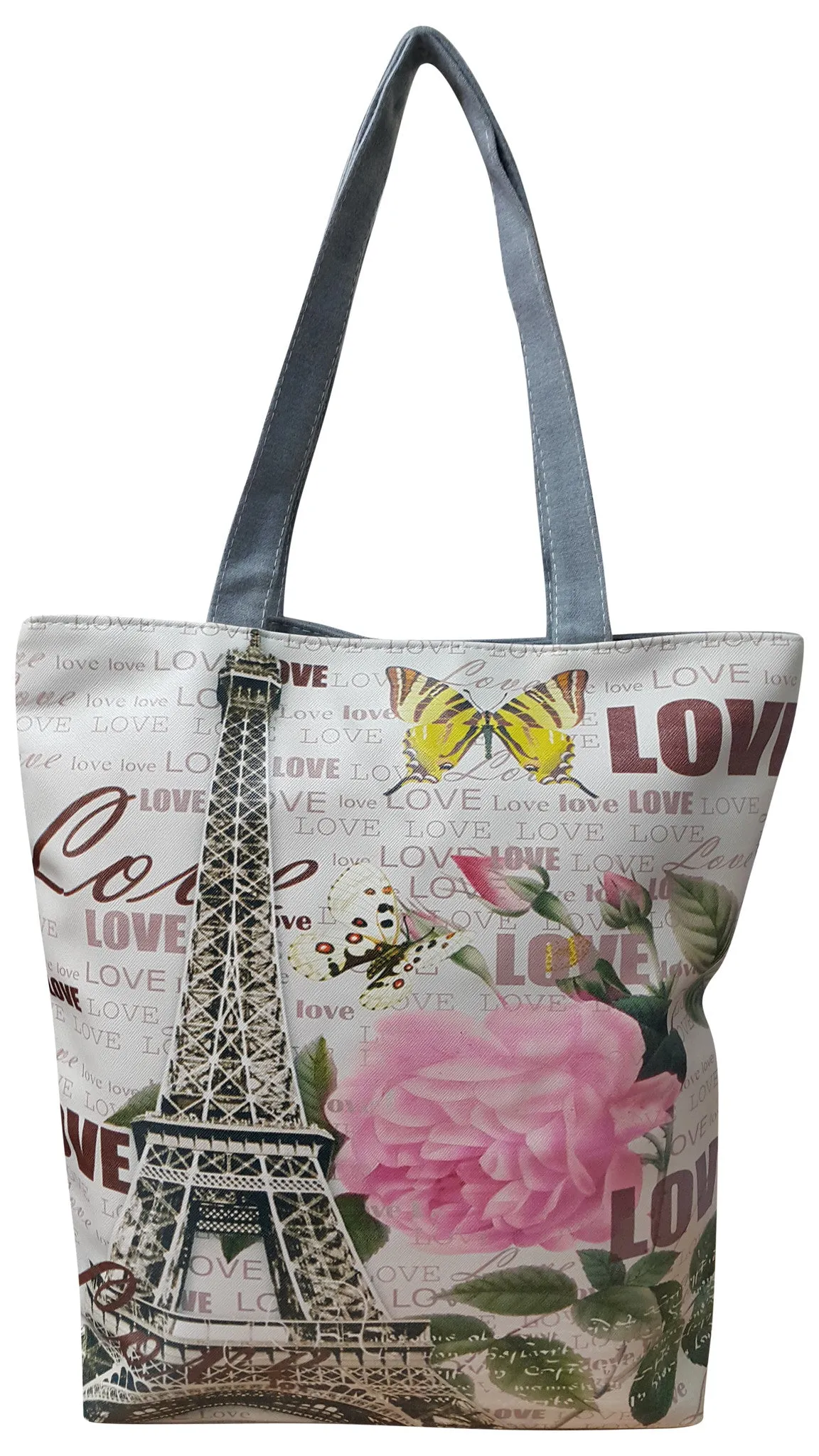 Canvas Designer Print Shoulder Bag