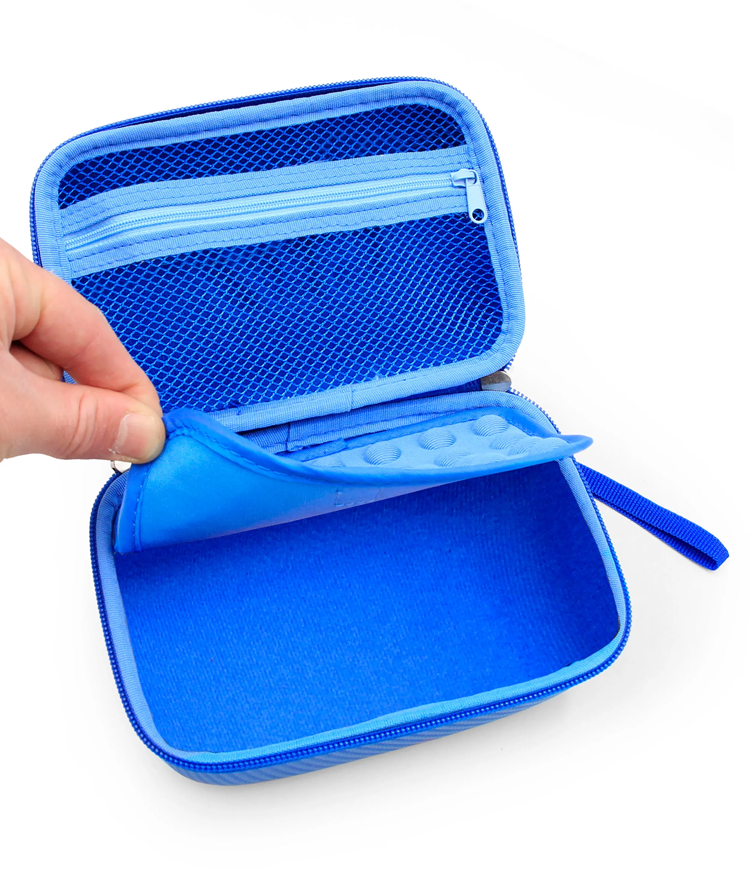 CASEMATIX Toy Case Compatible with Pop It! Pro Game Light-up Fidget Toy - Blue Carry Case Only for Sensory Toys