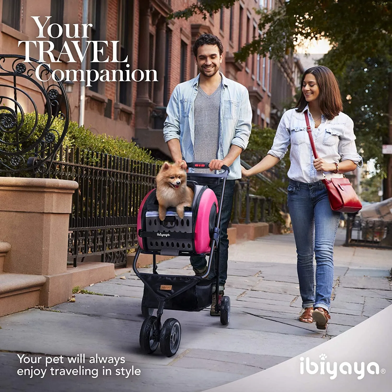 Compact 5-In-1 Convertible and Foldable Pet Carrier and Stroller