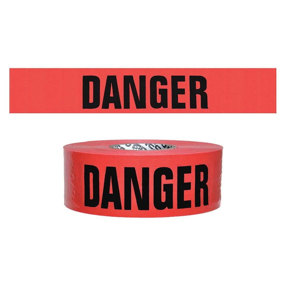 Danger tape and caution tape 3" x 1000' (10 rolls)