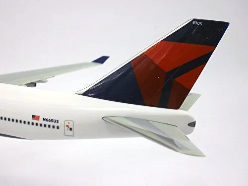 Delta (07-Cur) Boeing 747-400 Airplane Miniature Model Snap Fit 1:200 Part#ABO-74740H-019