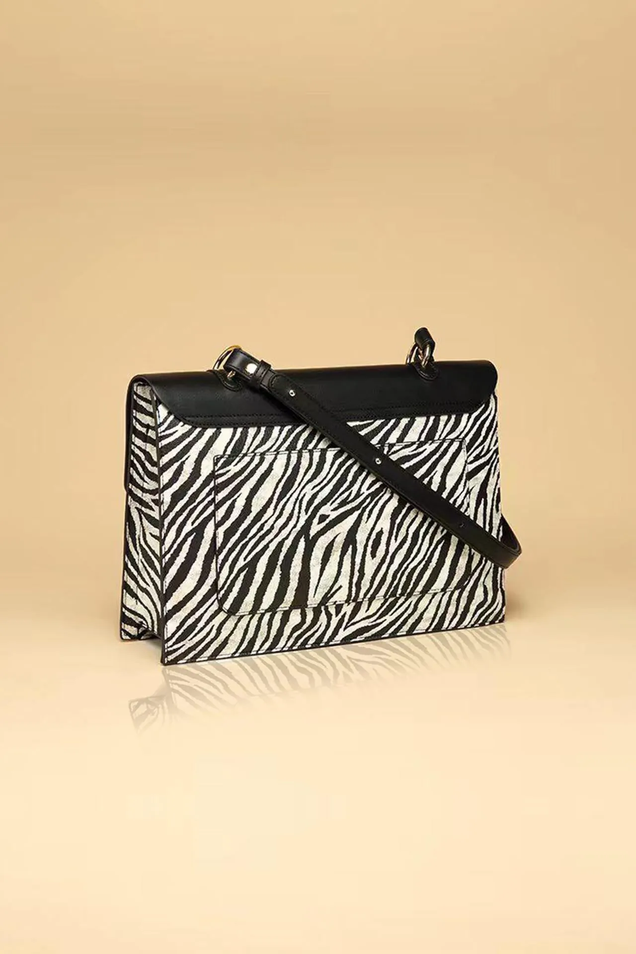 Elegant Black and White Zebra Handbag