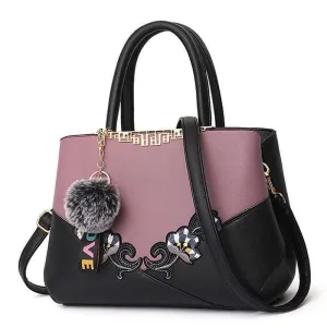 Embroidered Leather Messenger Bags For Women