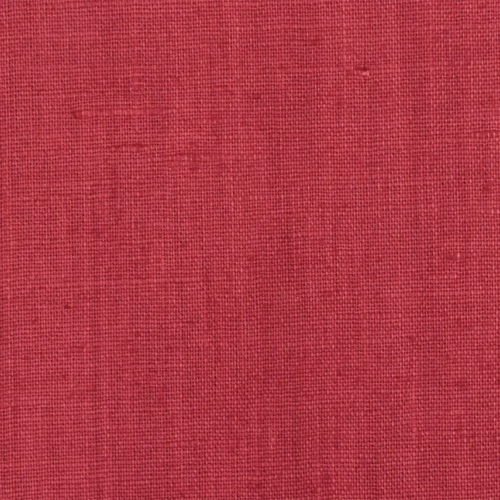 Faded Red Solid Cross-Hatch Linen-Rayon Home Decorating Fabric