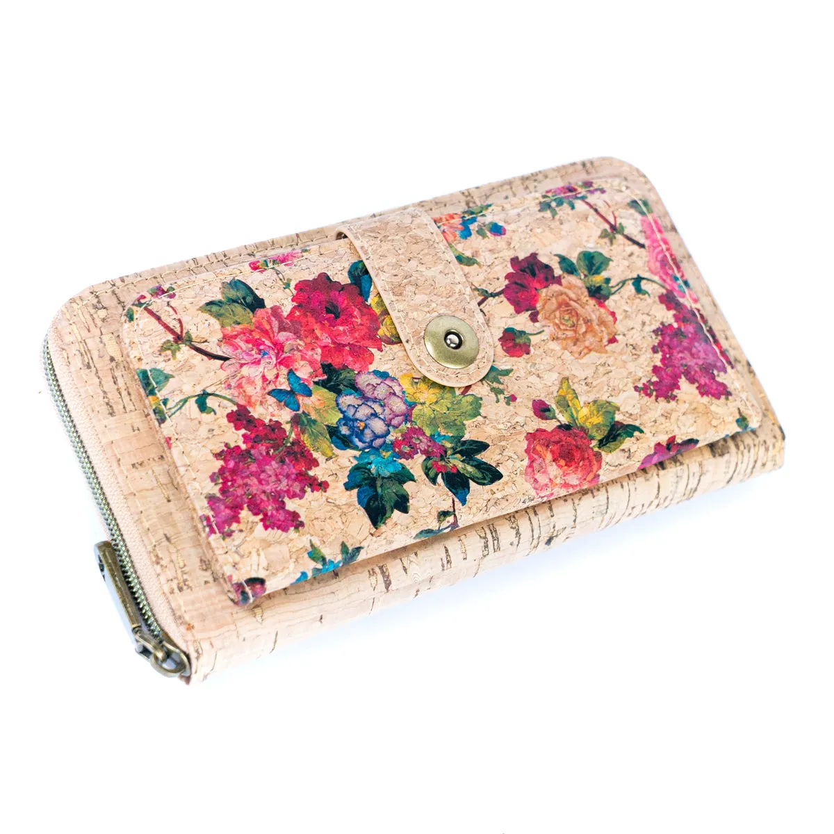 Flash Sale-Floral Cork Large Women's Wallet and Clutch BAGD-544-MIX-6