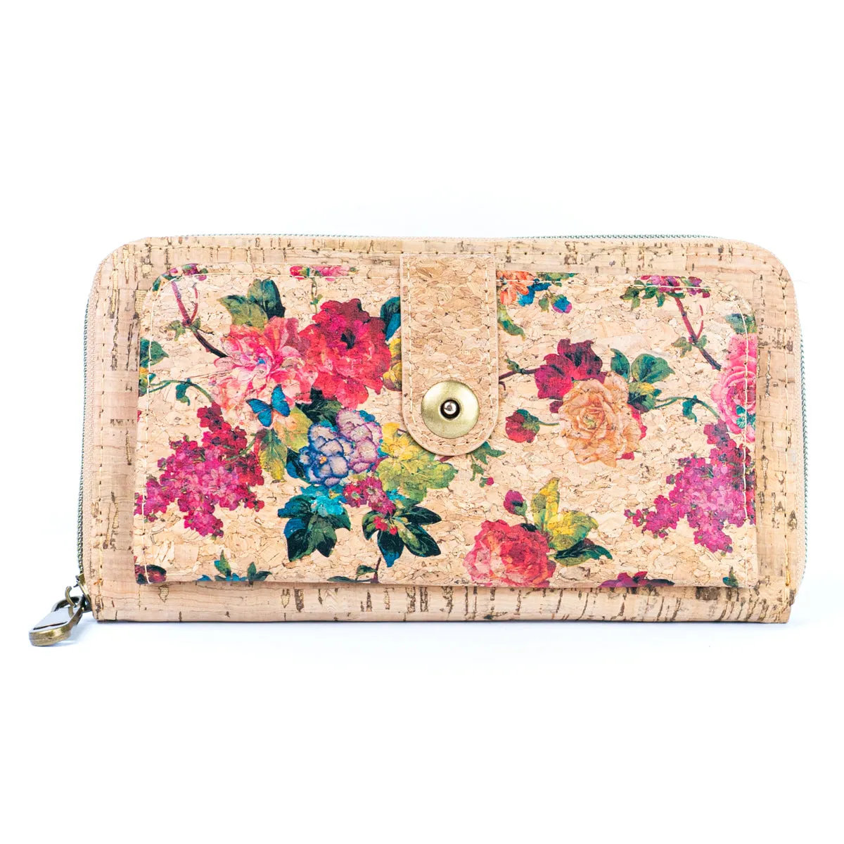 Flash Sale-Floral Cork Large Women's Wallet and Clutch BAGD-544-MIX-6