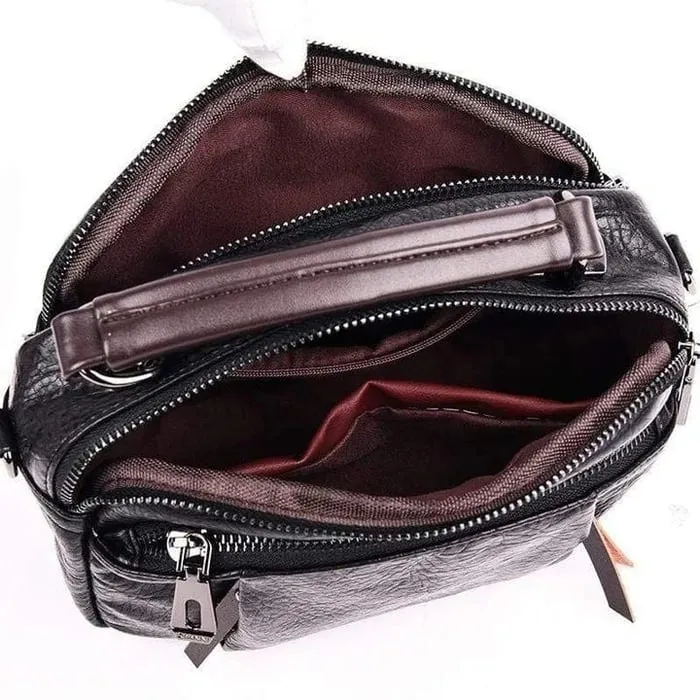 Handcrafted Soft Leather Bag with Multiple Pockets