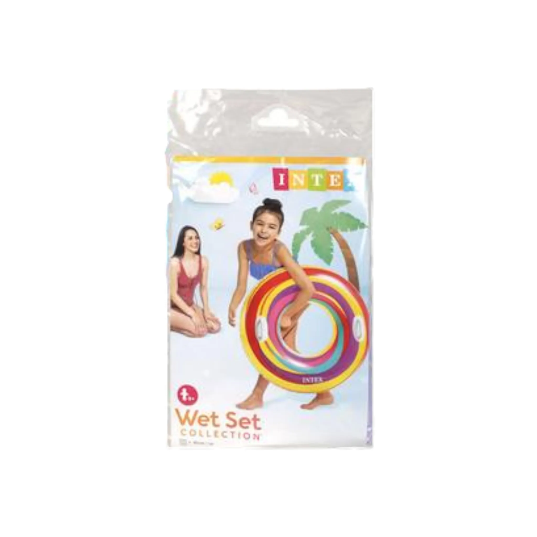 Intex Inflatable Swim Ring Round Tube 91cm Star Swirls