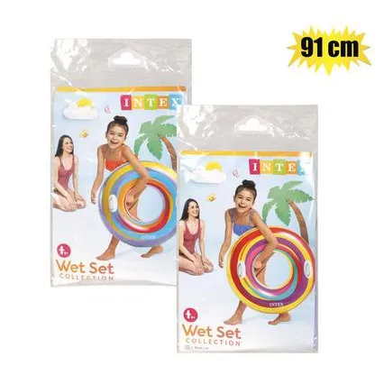 Intex Inflatable Swim Ring Round Tube 91cm Star Swirls