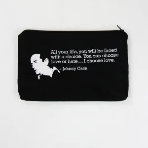 Johnny Cash Makeup Pouch #EW-JC