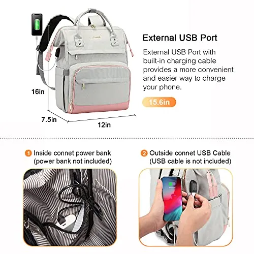 Laptop Backpack for Women 15.6 Inch Travel, Leisure, School