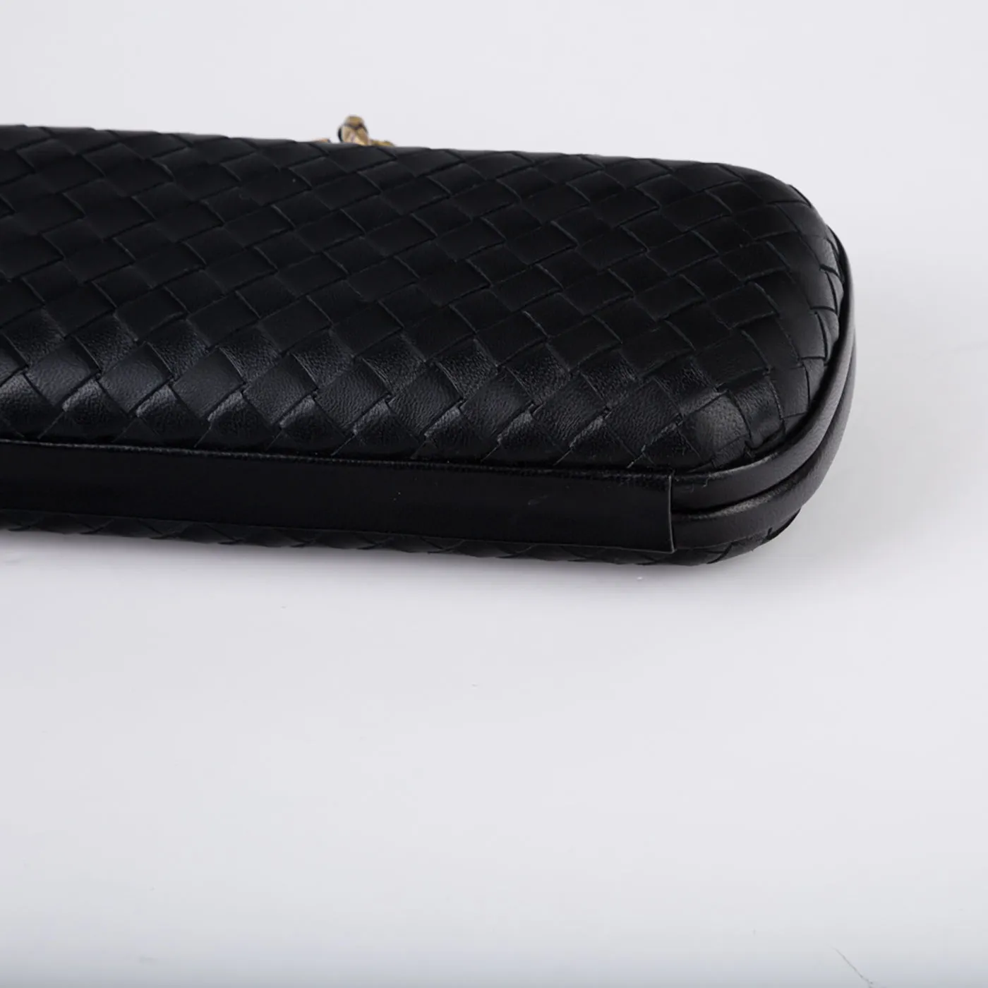 Leather Stretch Knot Clutch