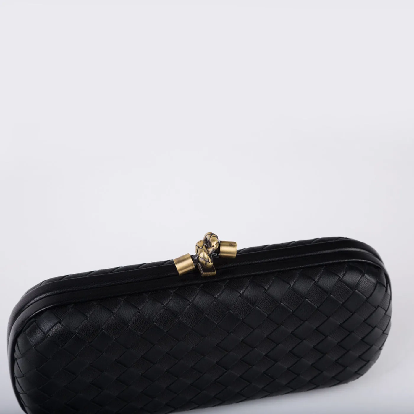 Leather Stretch Knot Clutch