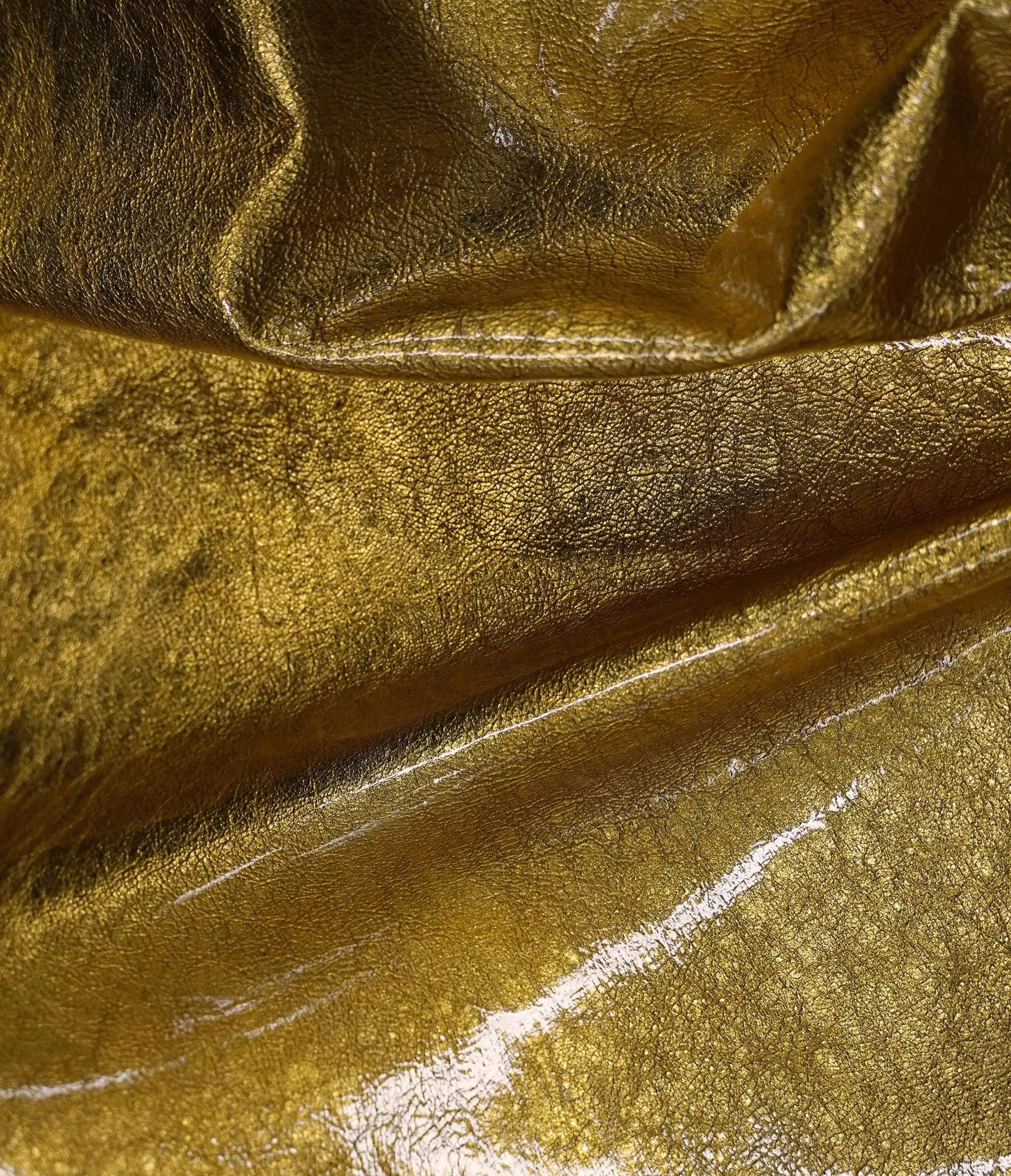 Liquid Patent Lambskin | Gold