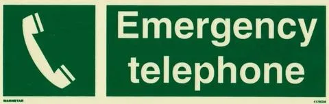 Marine Safety Sign: Emergency Telephone