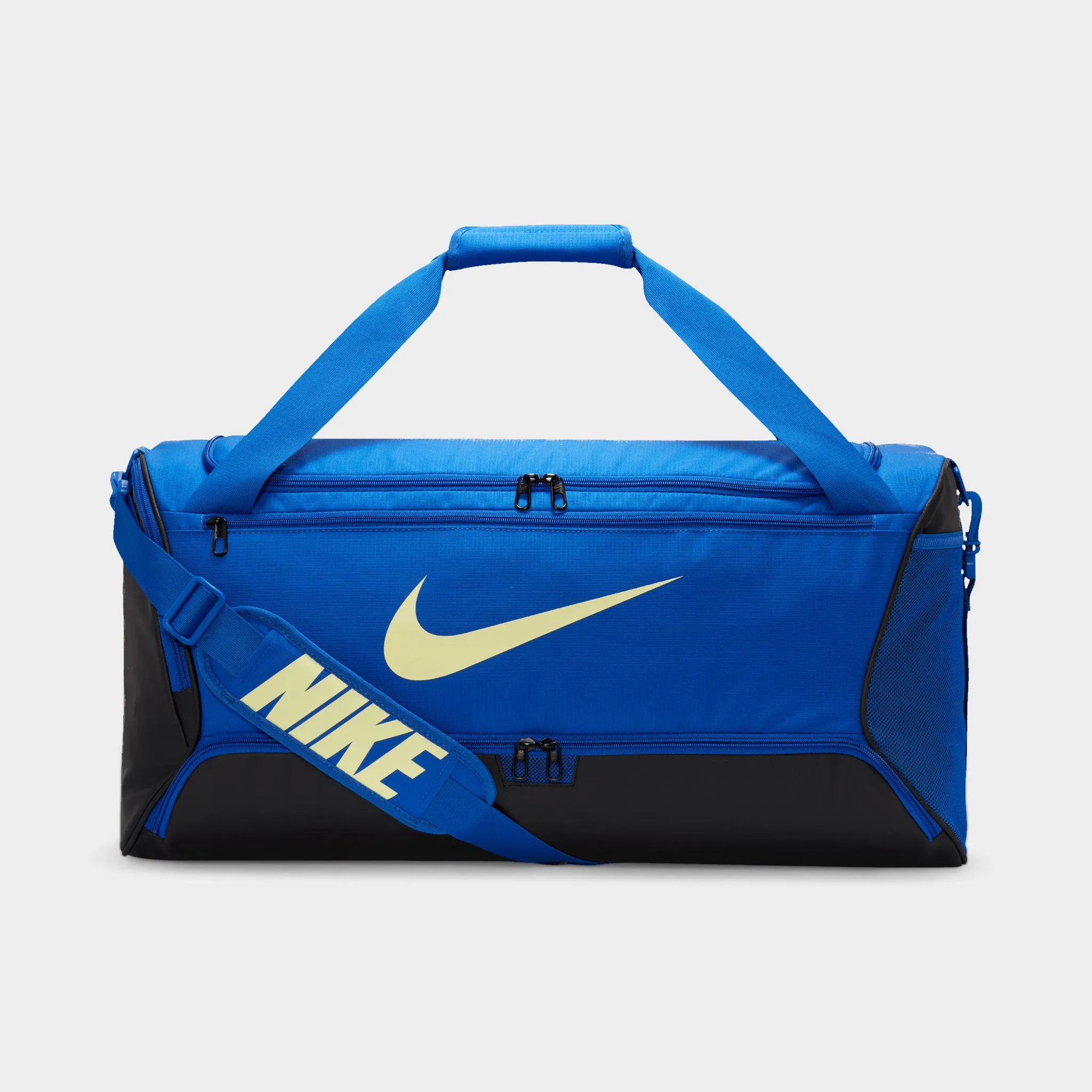 Nike Brasilia 9.5 Training Duffel Bag (Medium, 60L) Hyper Royal / Black - Citron Tint