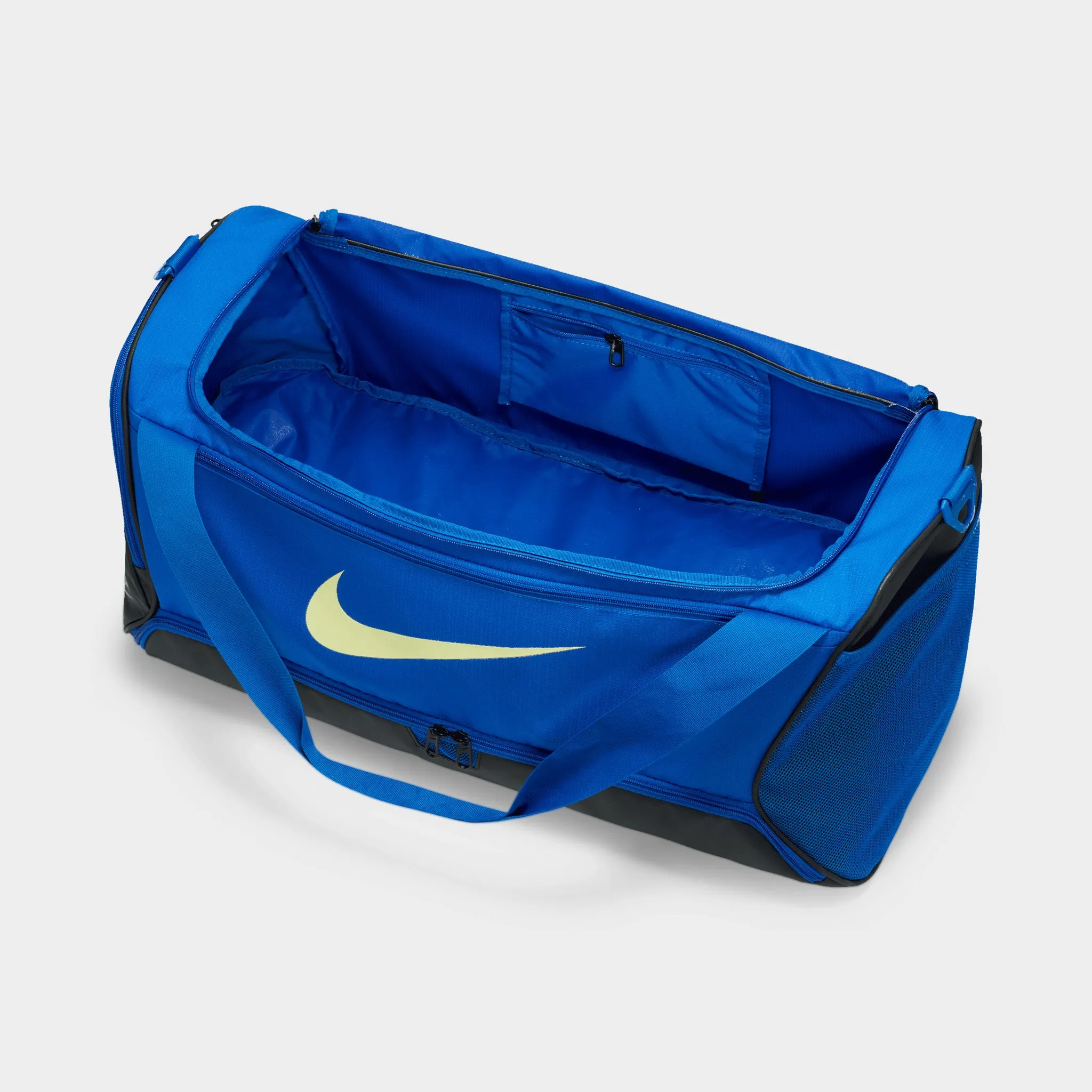 Nike Brasilia 9.5 Training Duffel Bag (Medium, 60L) Hyper Royal / Black - Citron Tint