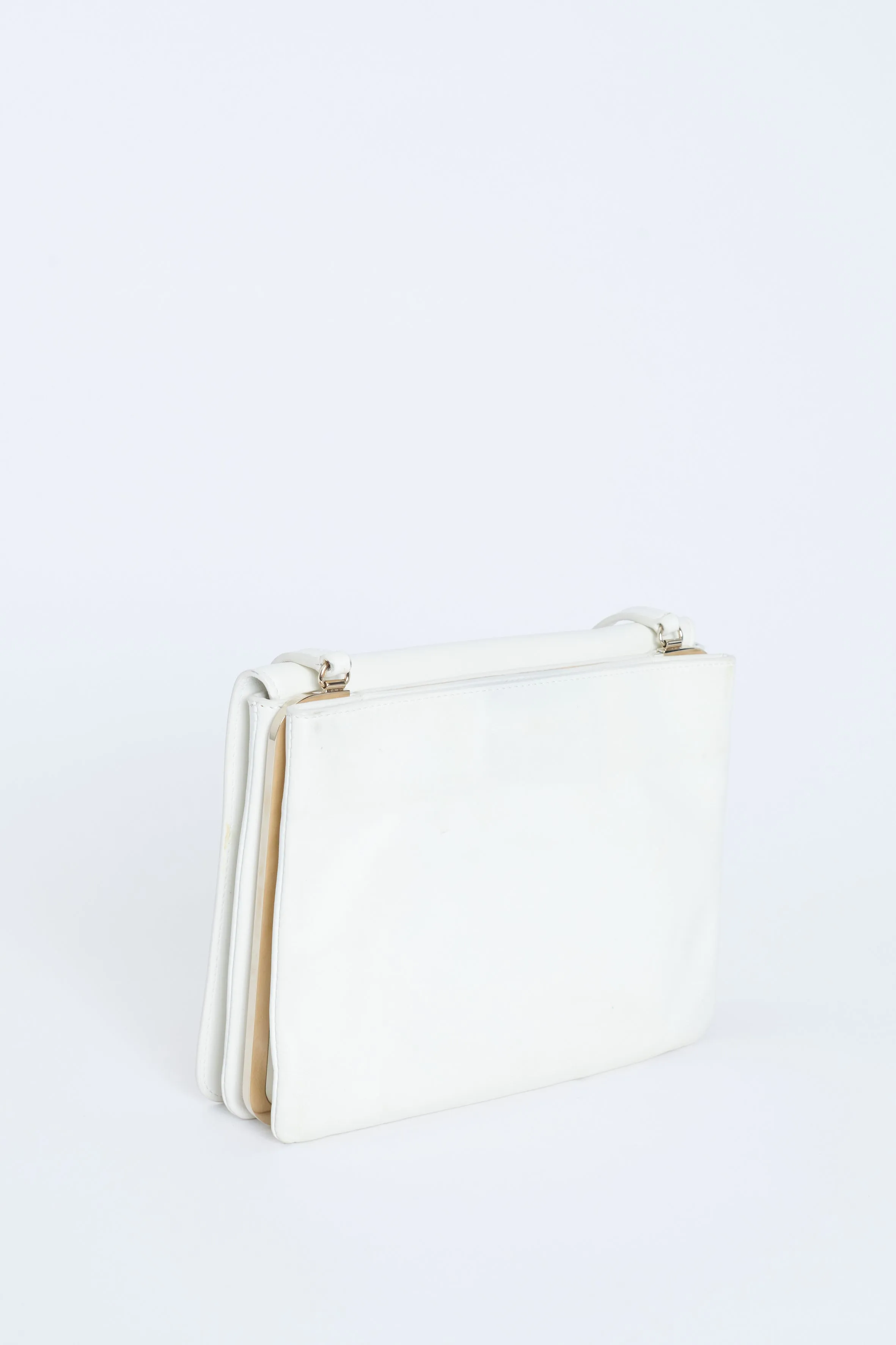 Off-White Leather Preowned Crossbody Bag