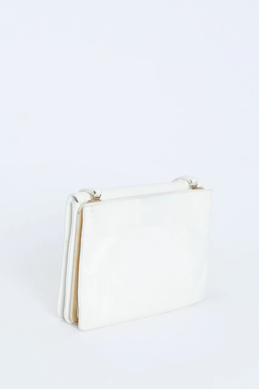 Off-White Leather Preowned Crossbody Bag