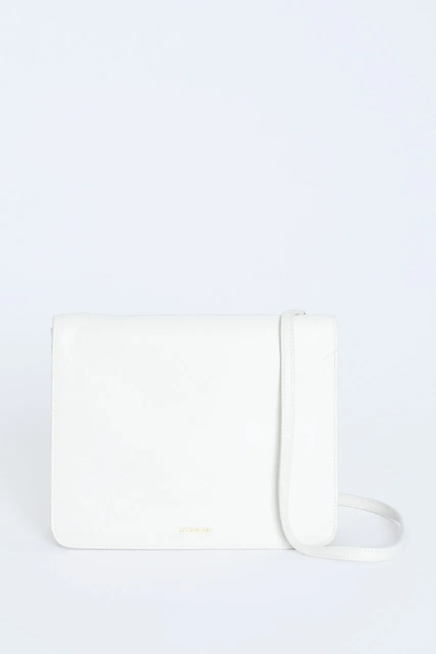 Off-White Leather Preowned Crossbody Bag