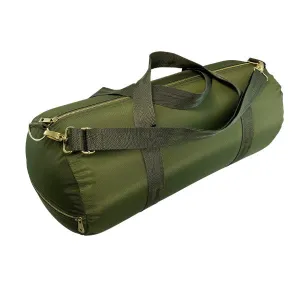 Olive Nylon Brass Weekend Duffel Bag