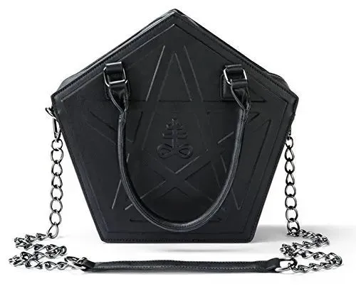 Pentagram Darkness Gothic Soft Leather High Quality Chain Bag