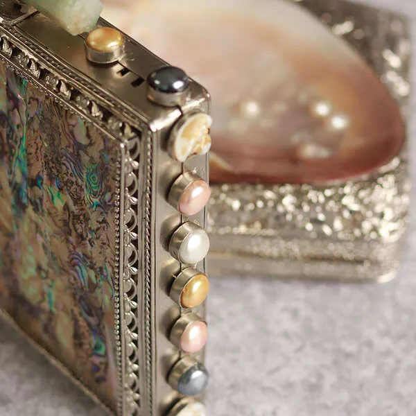 Salma Mother of  Pearl Clutch