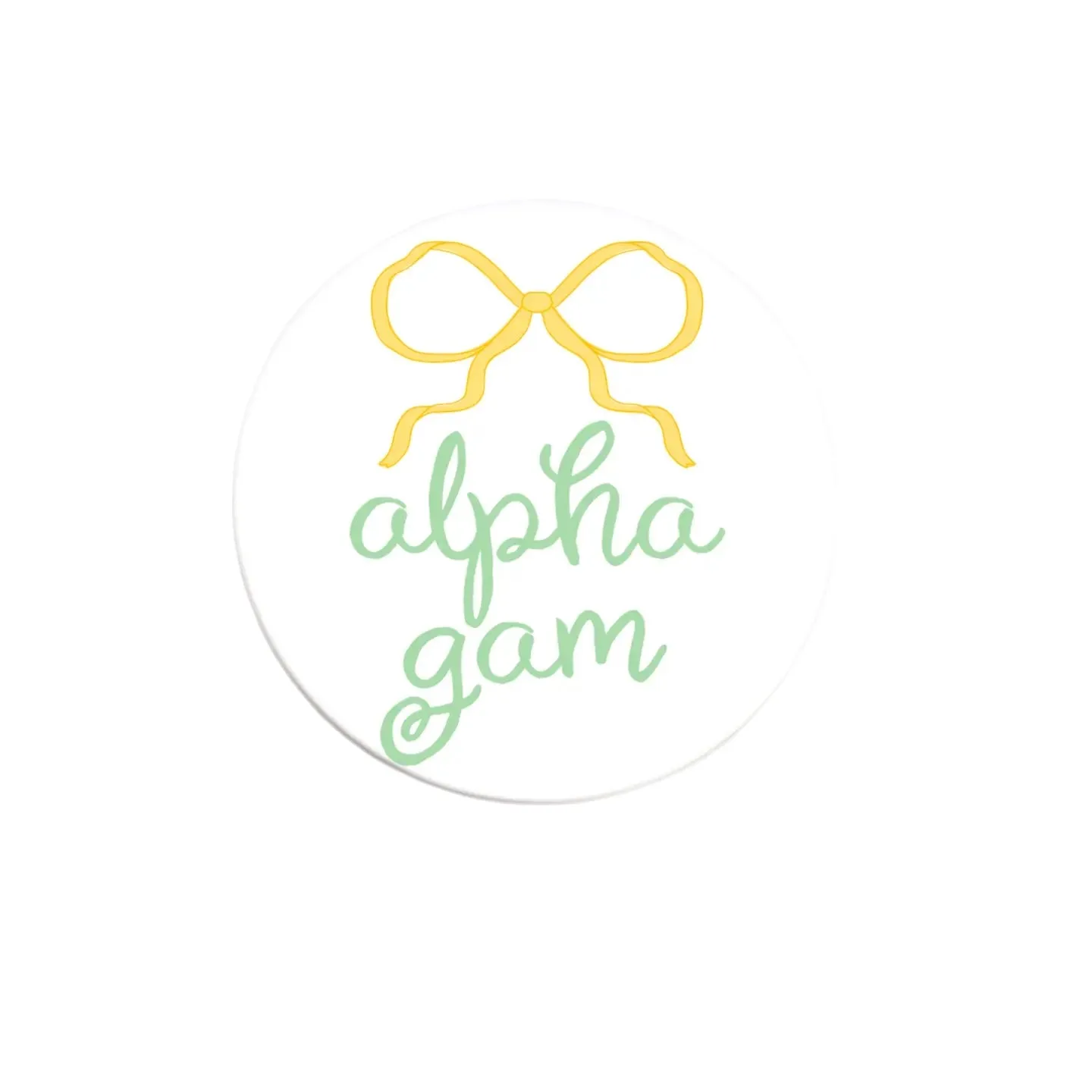 Sorority Bow Button