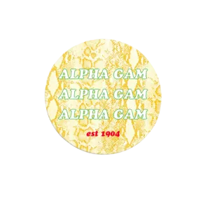 Sorority Snakeskin Button