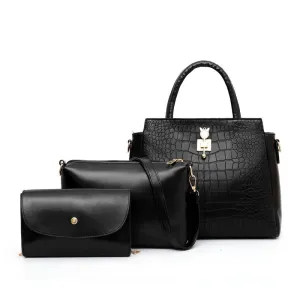 The Onassis 3 Bag Set in Black