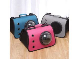 Three-Hole Breathable Linen Space Cover Foldable Cat Bagpet Carriers 40*25*25Cm