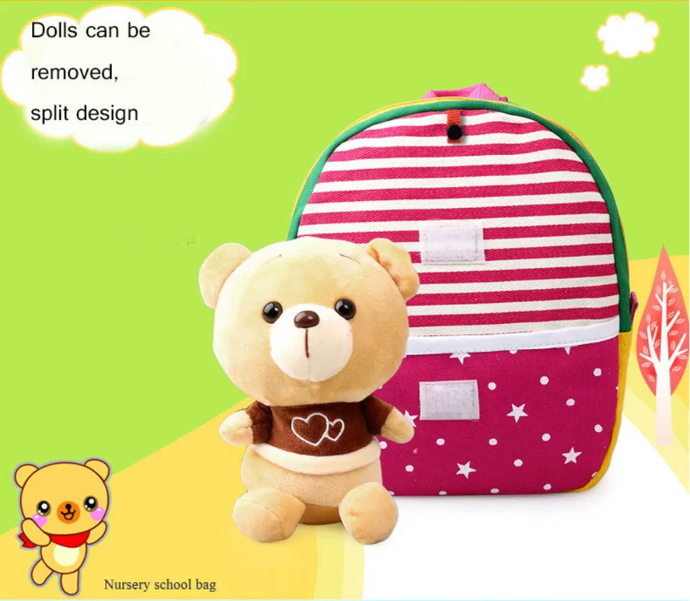 Toddler Cartoon Stuffed Plush Backpacks Baby Girls Boys Cute Toys Schoolbag