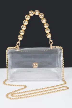 Transparent Ccb Handle Flap Clutch