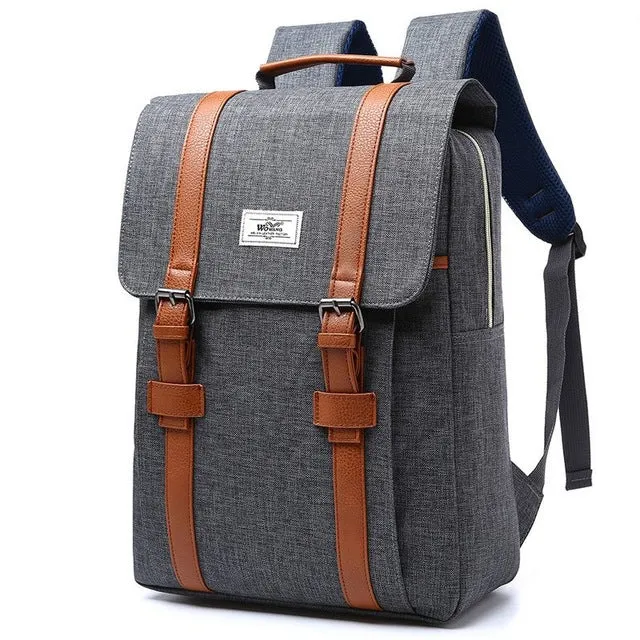 Vintage Men Women Canvas Backpacks