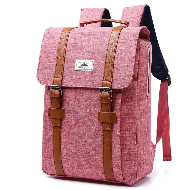 Vintage Men Women Canvas Backpacks