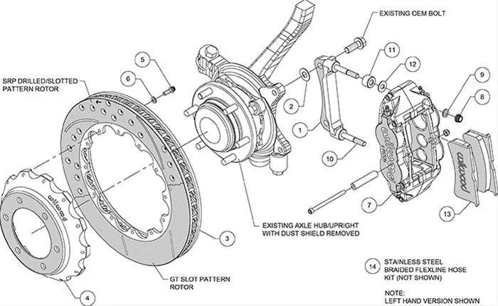 Wilwood Forged Narrow Superlite 6R Big Brake Front Brake Kits 140-14578