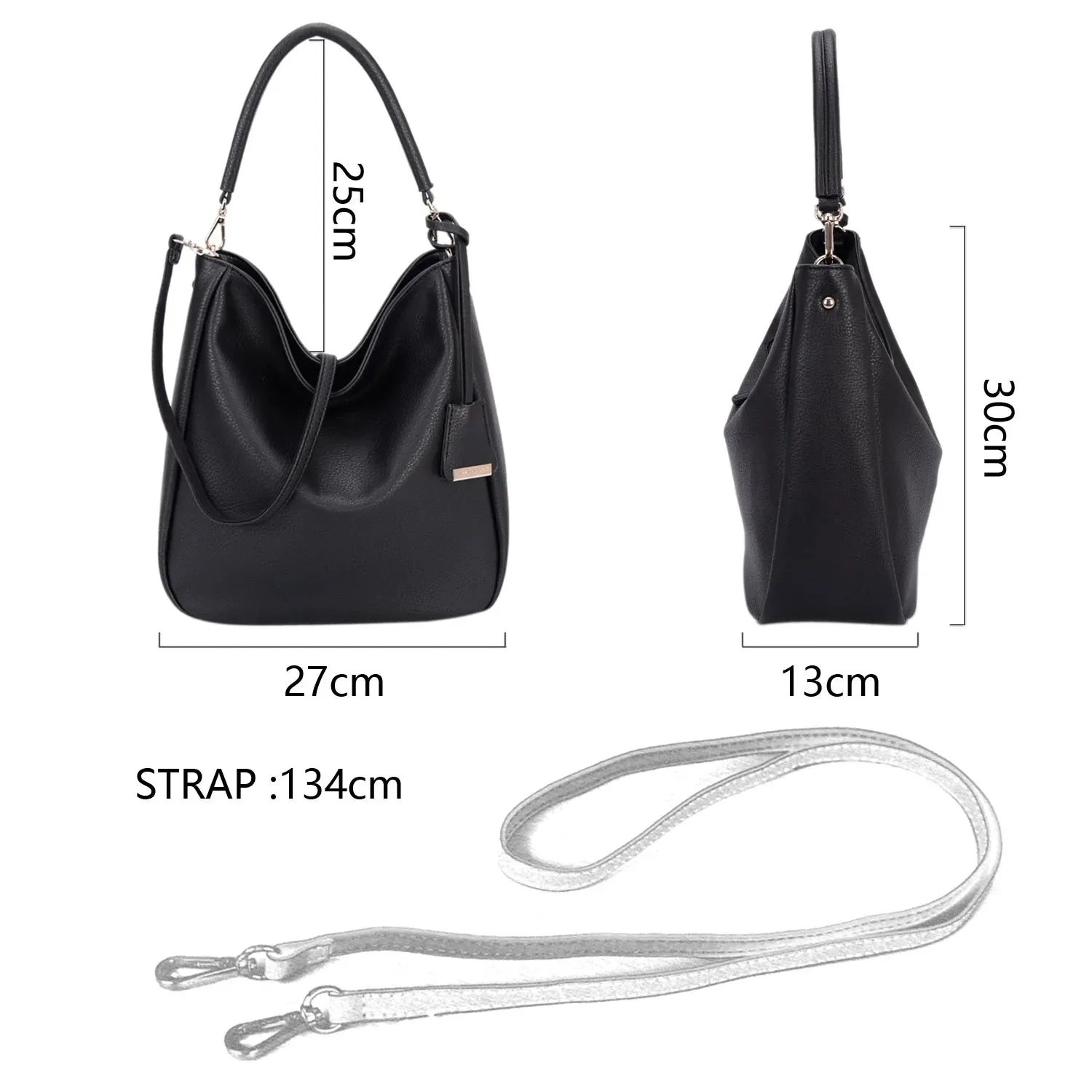 Women's Soft Eco Leather Tote Top-Handle Bag